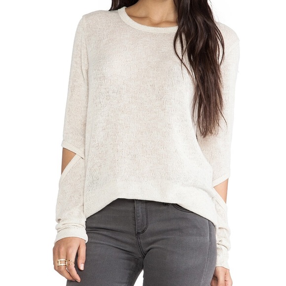 LNA Durango open sleeve ecru sweater - Picture 1 of 9